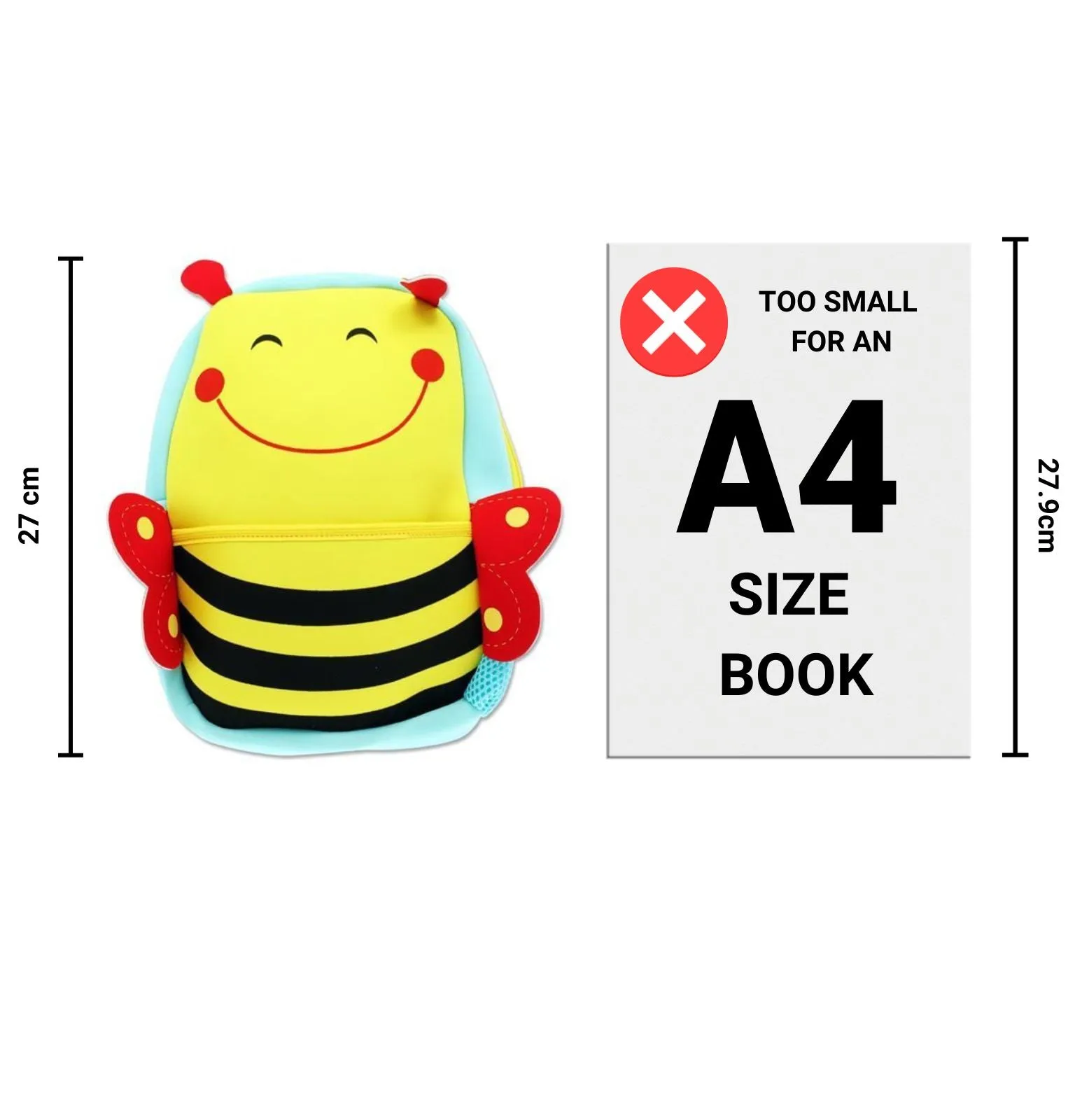 ■ Emotionery Neoprene Cute Animal Junior Backpack - Bee