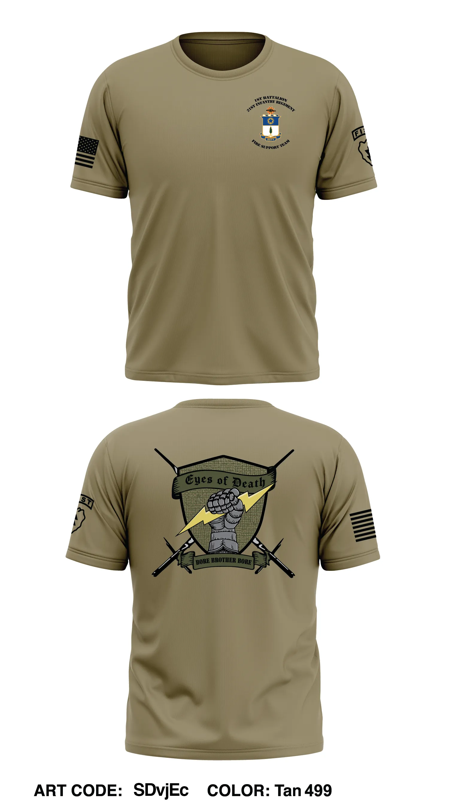 1-21 IN Fire Support Element  Store 1 Core Men's SS Performance Tee - sceCH6