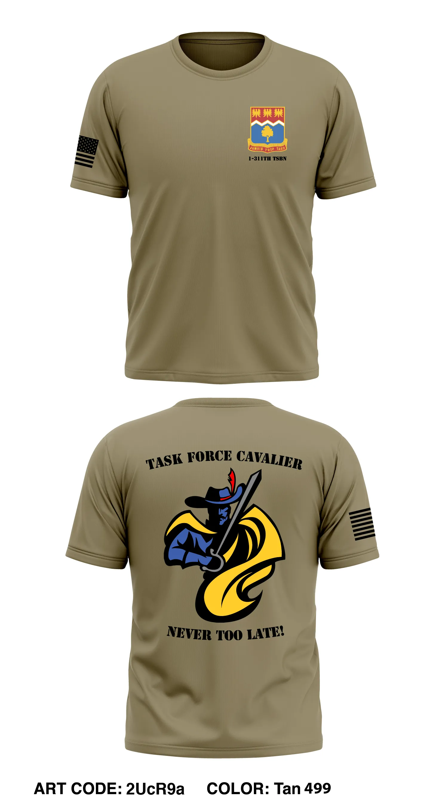 1-311TH TSBN TASK FORCE CAVALIER Core Men's SS Performance Tee - 2UcR9a