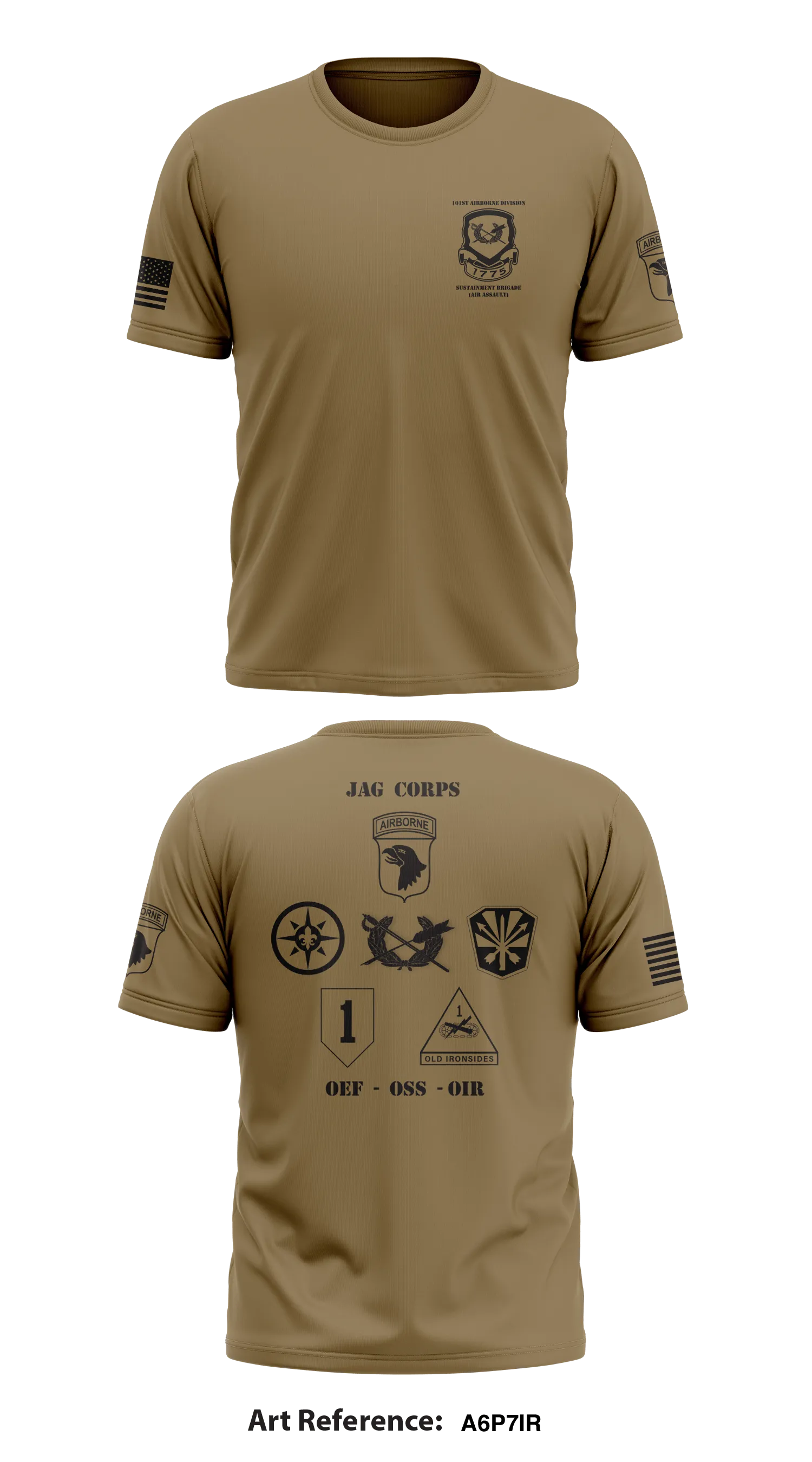 101st Division Sustainment Brigade JAG Store 1 Core Men's SS Performance Tee - A6p7iR