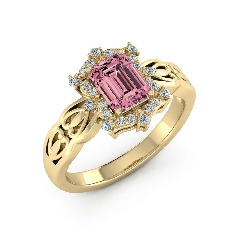 1.19 d.e.w cts Bridget Moissanite Ring