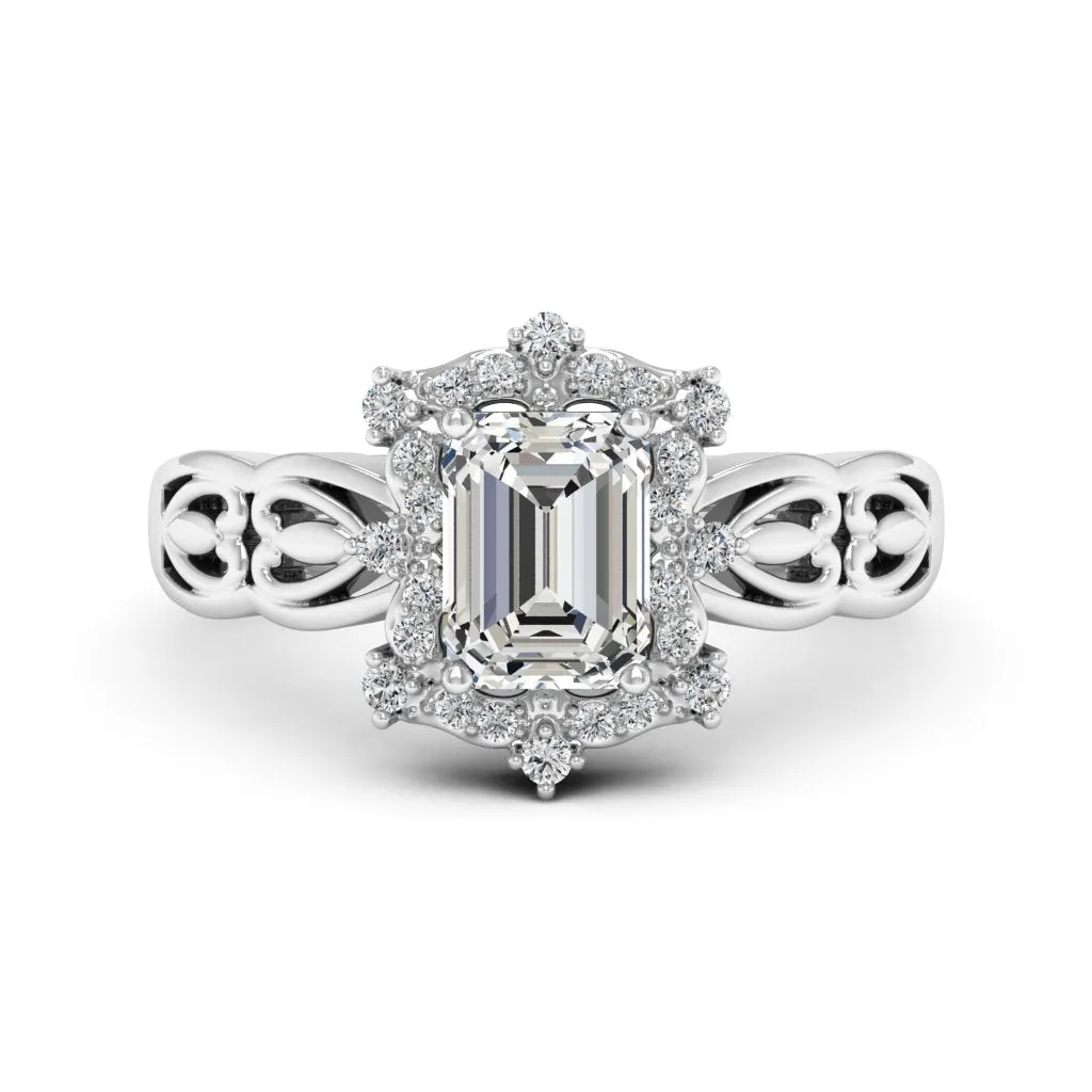 1.19 d.e.w cts Bridget Moissanite Ring
