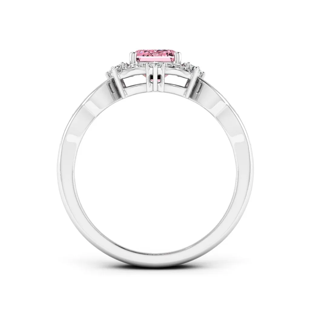 1.19 d.e.w cts Bridget Moissanite Ring