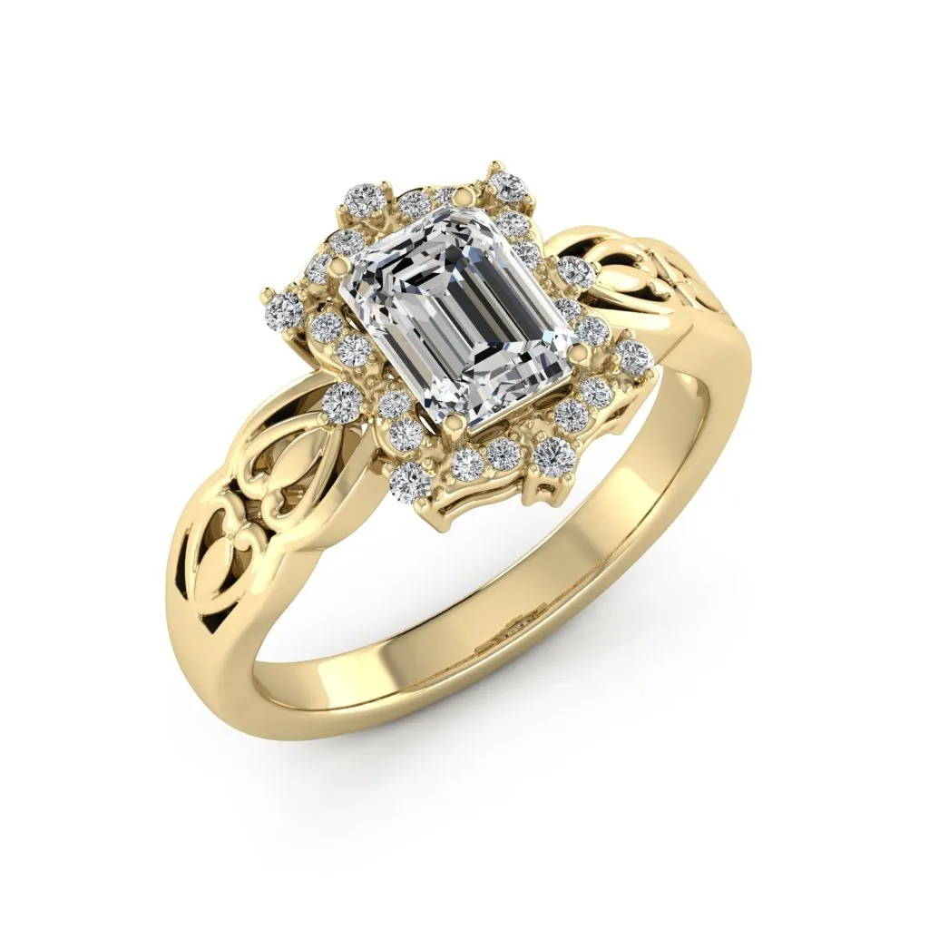 1.19 d.e.w cts Bridget Moissanite Ring