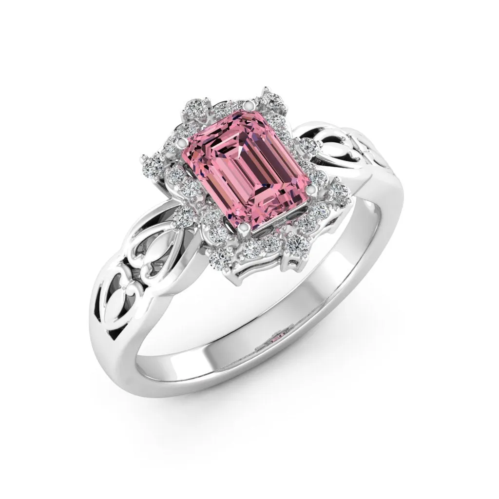 1.19 d.e.w cts Bridget Moissanite Ring