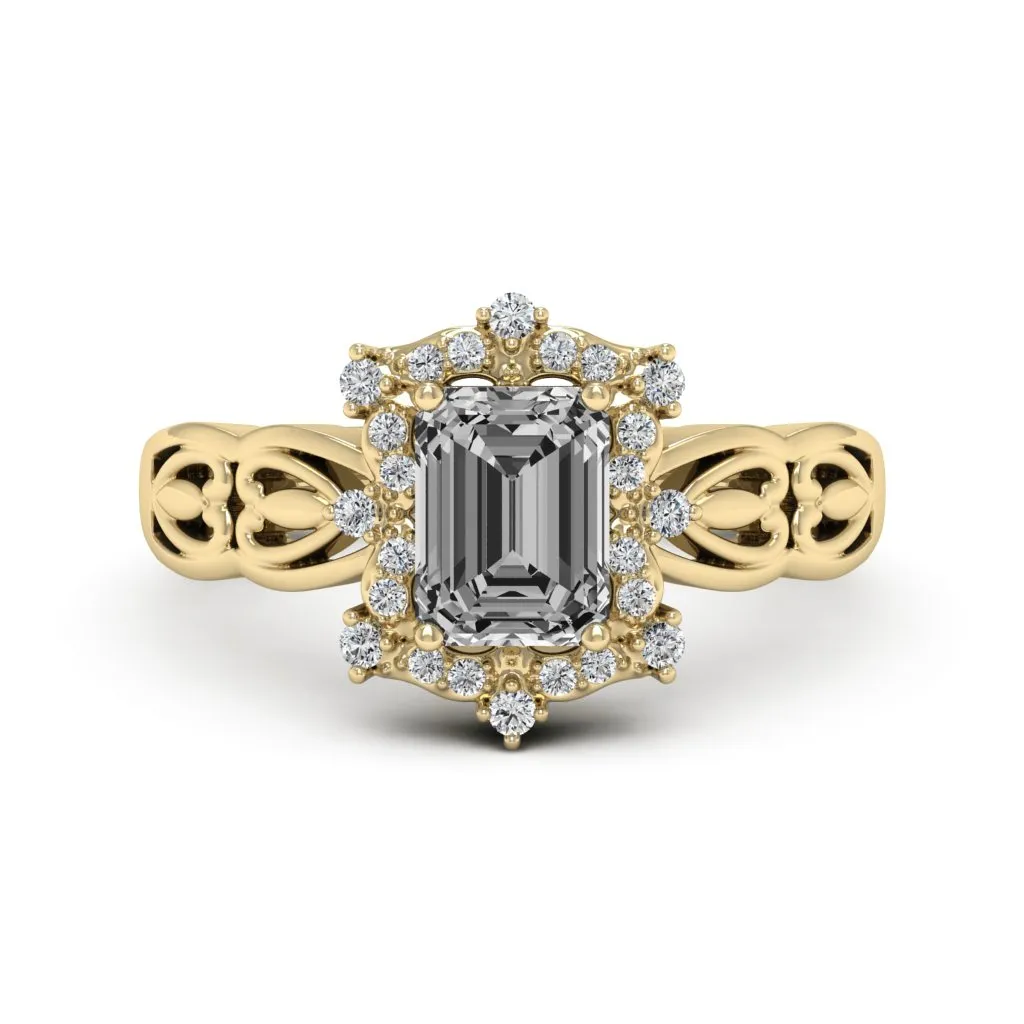 1.19 d.e.w cts Bridget Moissanite Ring