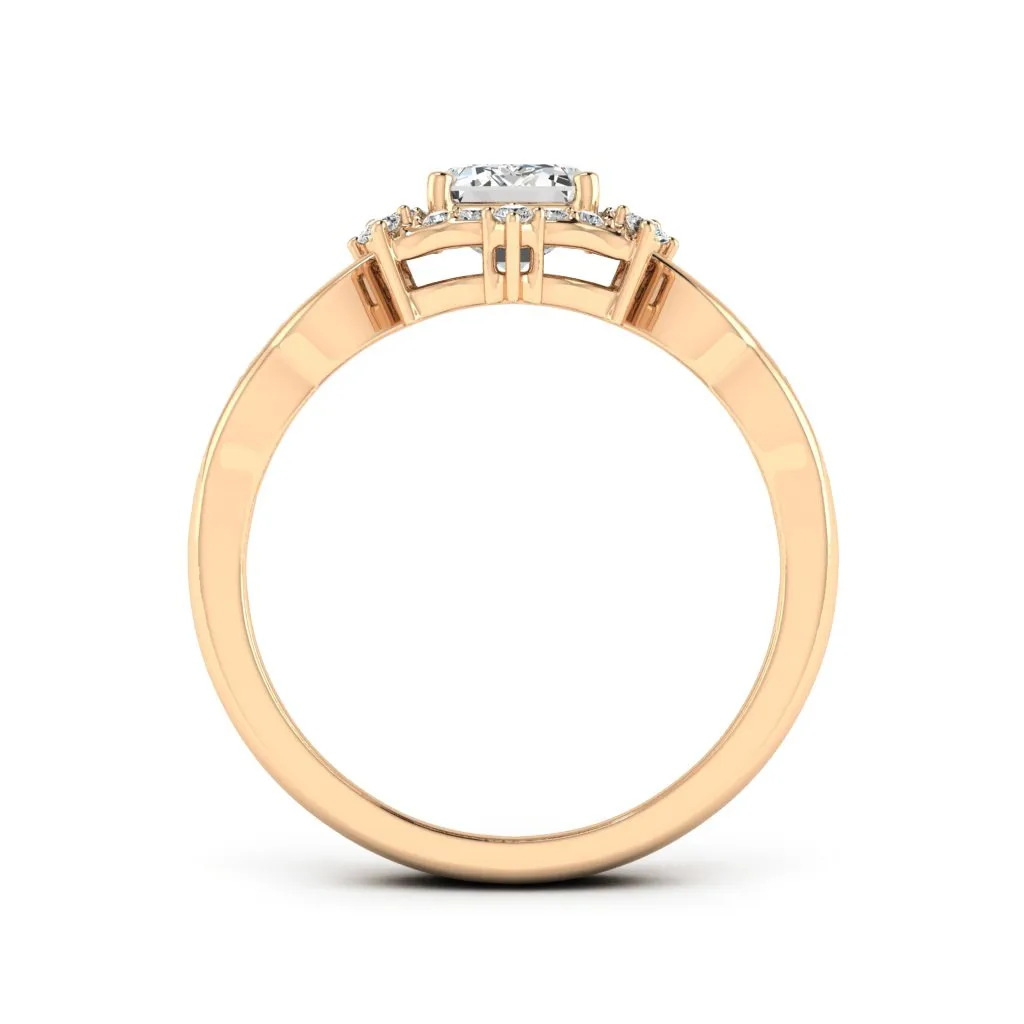 1.19 d.e.w cts Bridget Moissanite Ring