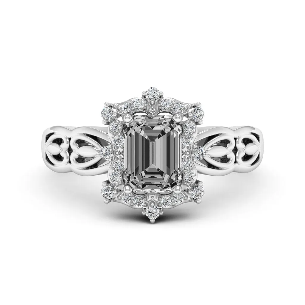 1.19 d.e.w cts Bridget Moissanite Ring