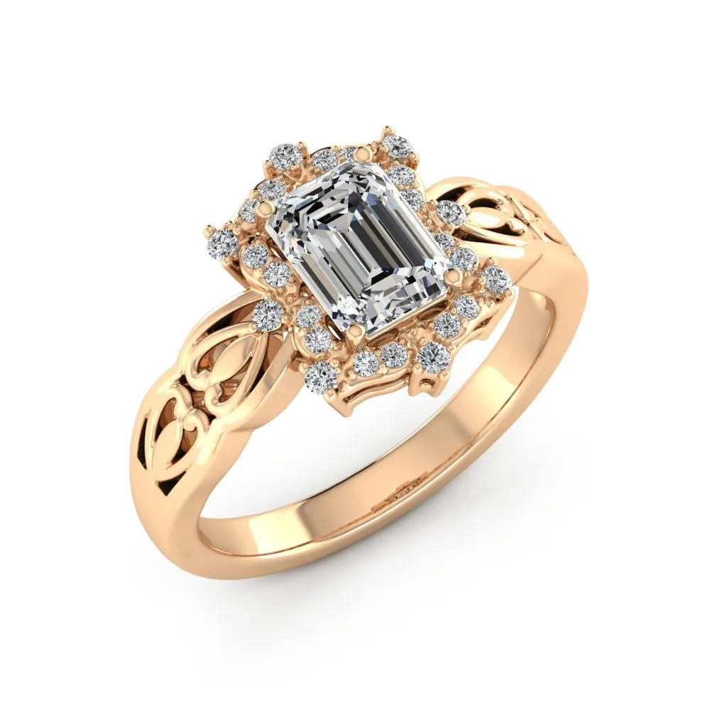 1.19 d.e.w cts Bridget Moissanite Ring