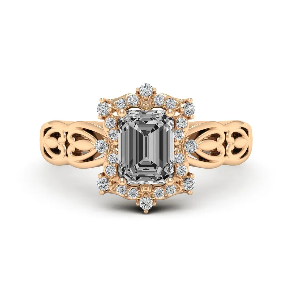 1.19 d.e.w cts Bridget Moissanite Ring
