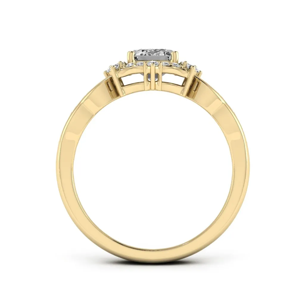 1.19 d.e.w cts Bridget Moissanite Ring