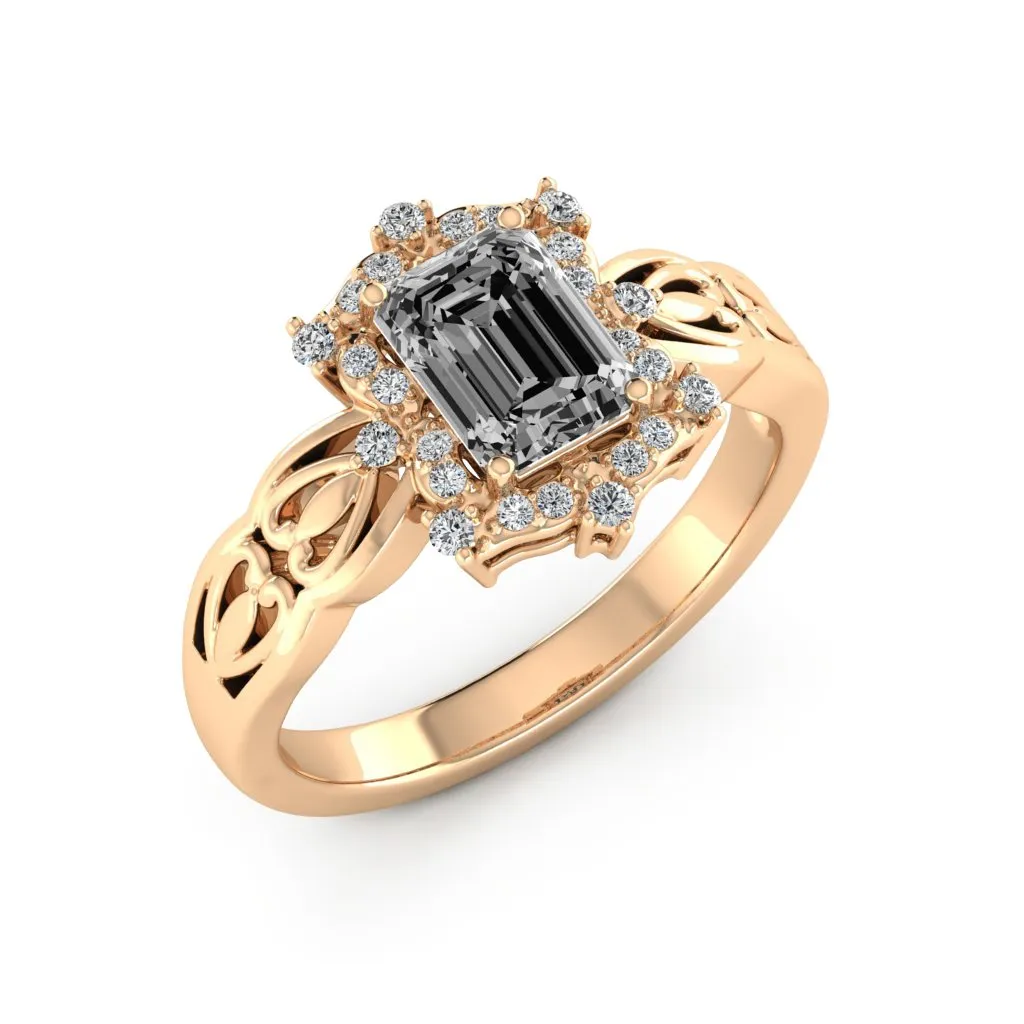 1.19 d.e.w cts Bridget Moissanite Ring