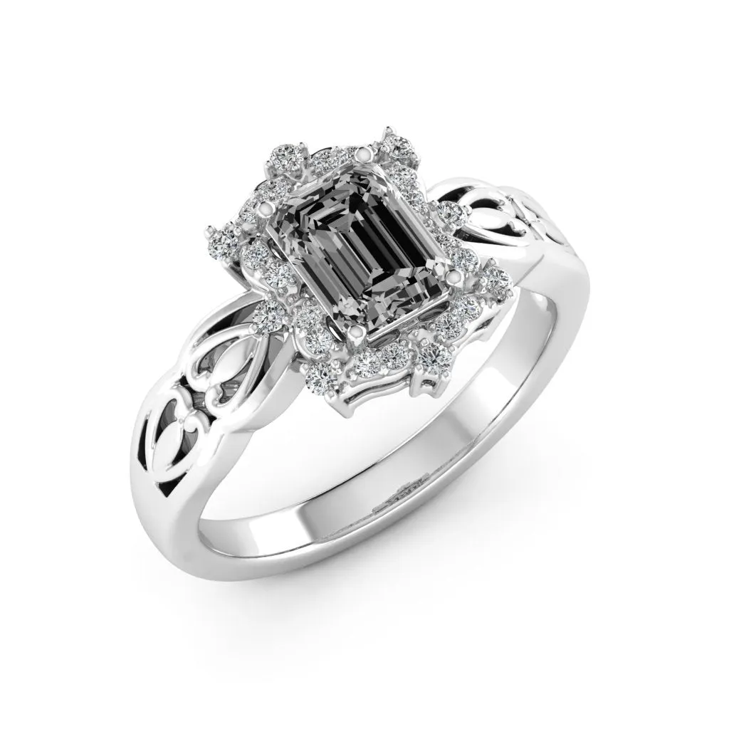 1.19 d.e.w cts Bridget Moissanite Ring