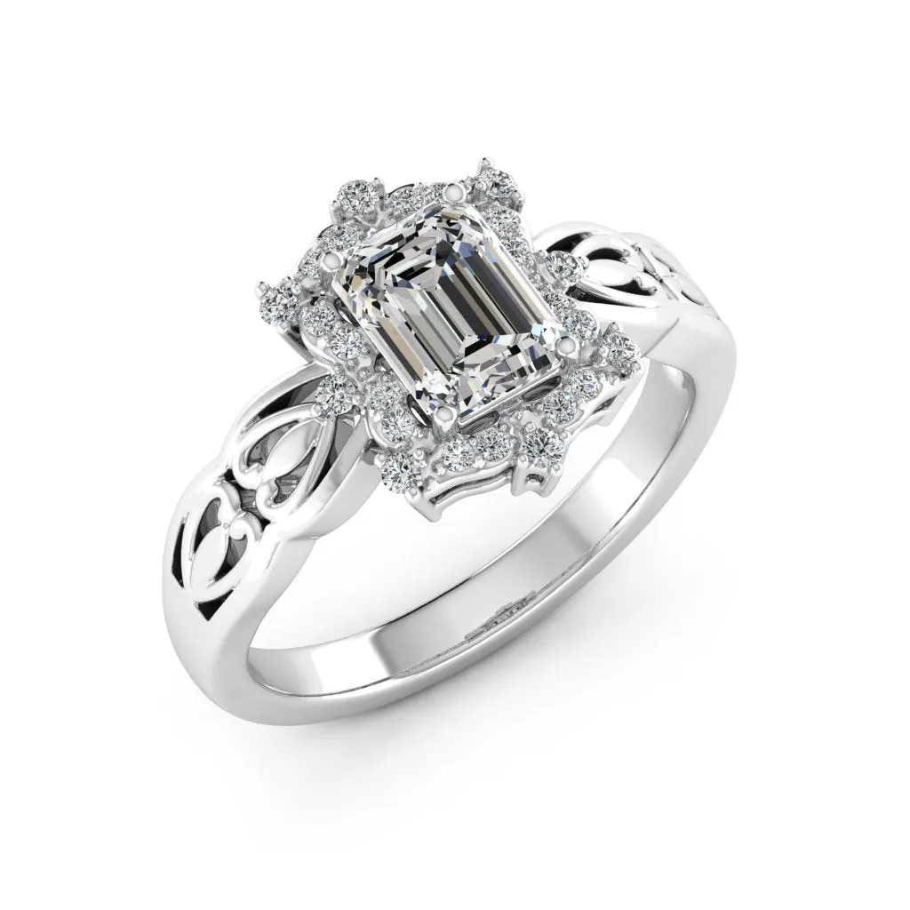 1.19 d.e.w cts Bridget Moissanite Ring