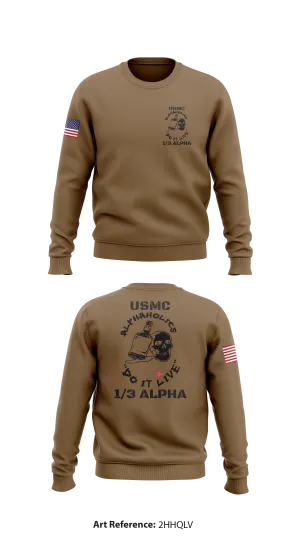 1/3 alpha Store 1 Core Men's Crewneck Performance Sweatshirt - 2HhQLv