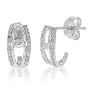 1/8 cttw Lab Grown Diamond Earrings in Sterling Silver