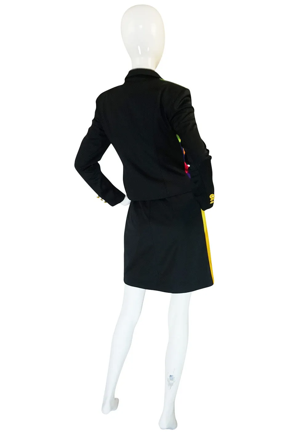 1980s Moschino Cheap & Chic Rainbow Colored Dress & Jacket
