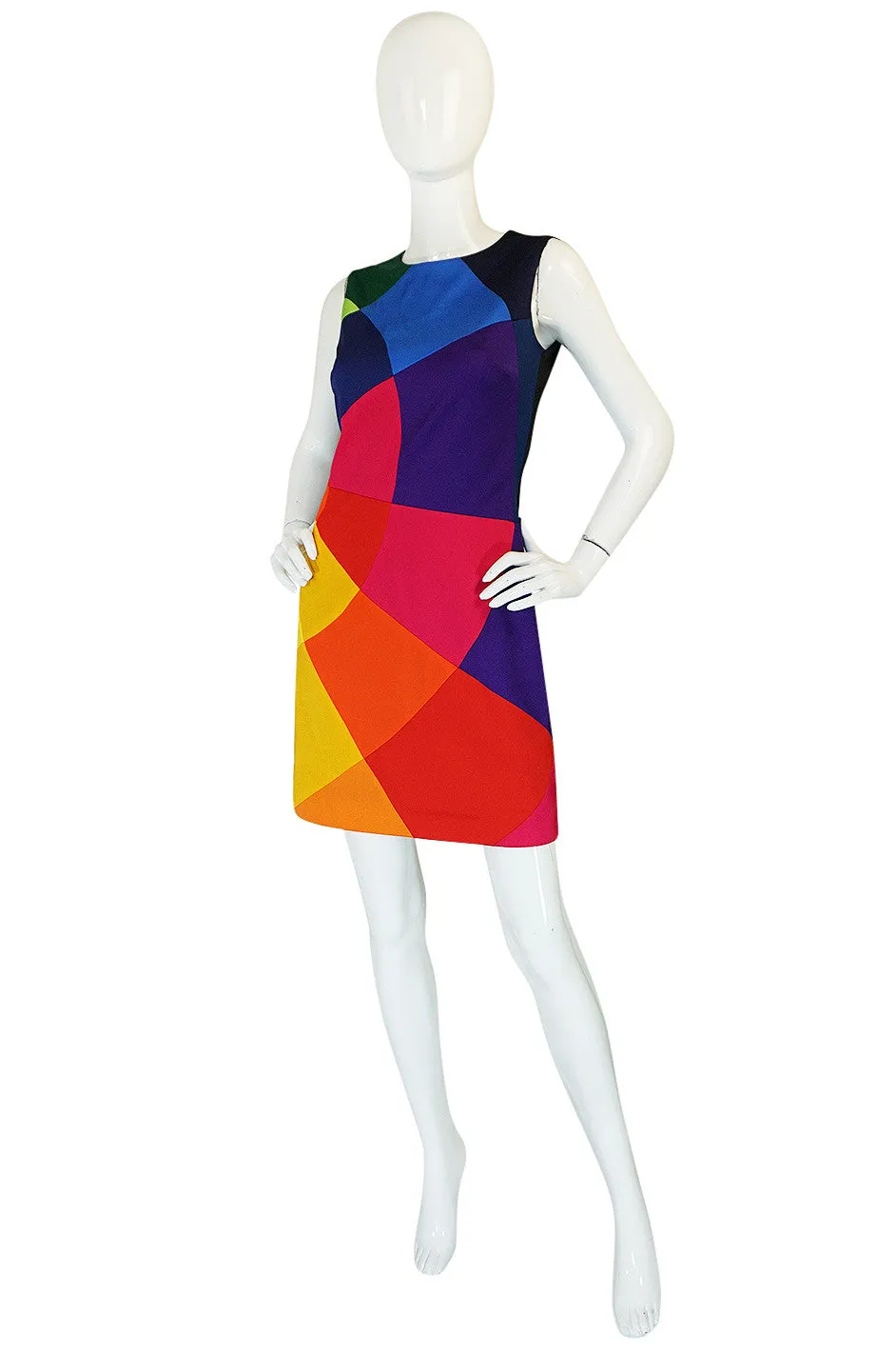 1980s Moschino Cheap & Chic Rainbow Colored Dress & Jacket