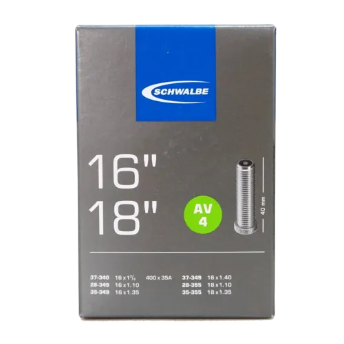 1pack - 4pack Schwalbe Tubes 37-349 Brompton AV4 16" x 1-3/8 ~ 1.4,18"x1.1/1.35
