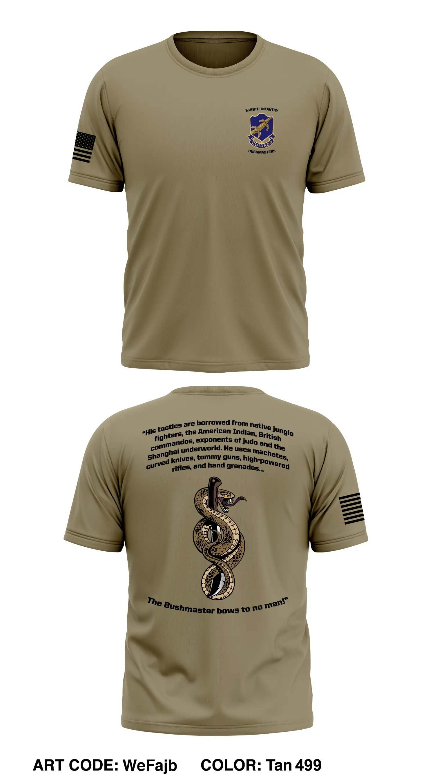 1st Battalion, 158th Infantry Regiment “Bushmasters” Store 1 Core Men's SS Performance Tee - WeFajb