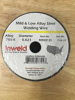 2 lb Roll ER70S-6 Mild Steel MIG Welding Weld Wire .035