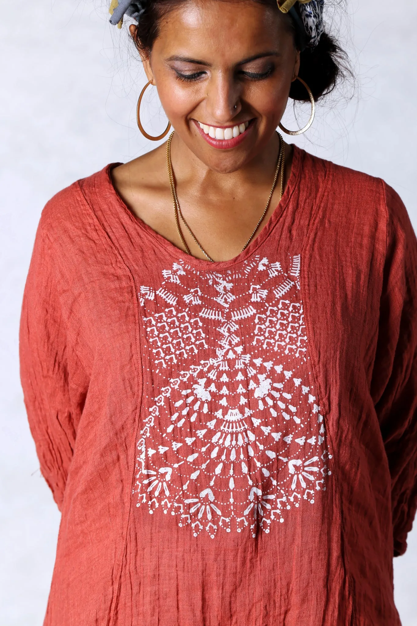 2193 Venetian Coral Simple Print-P