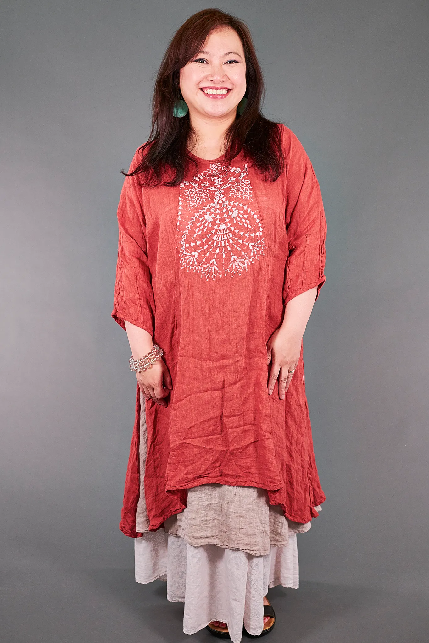 2193 Venetian Coral Simple Print-P