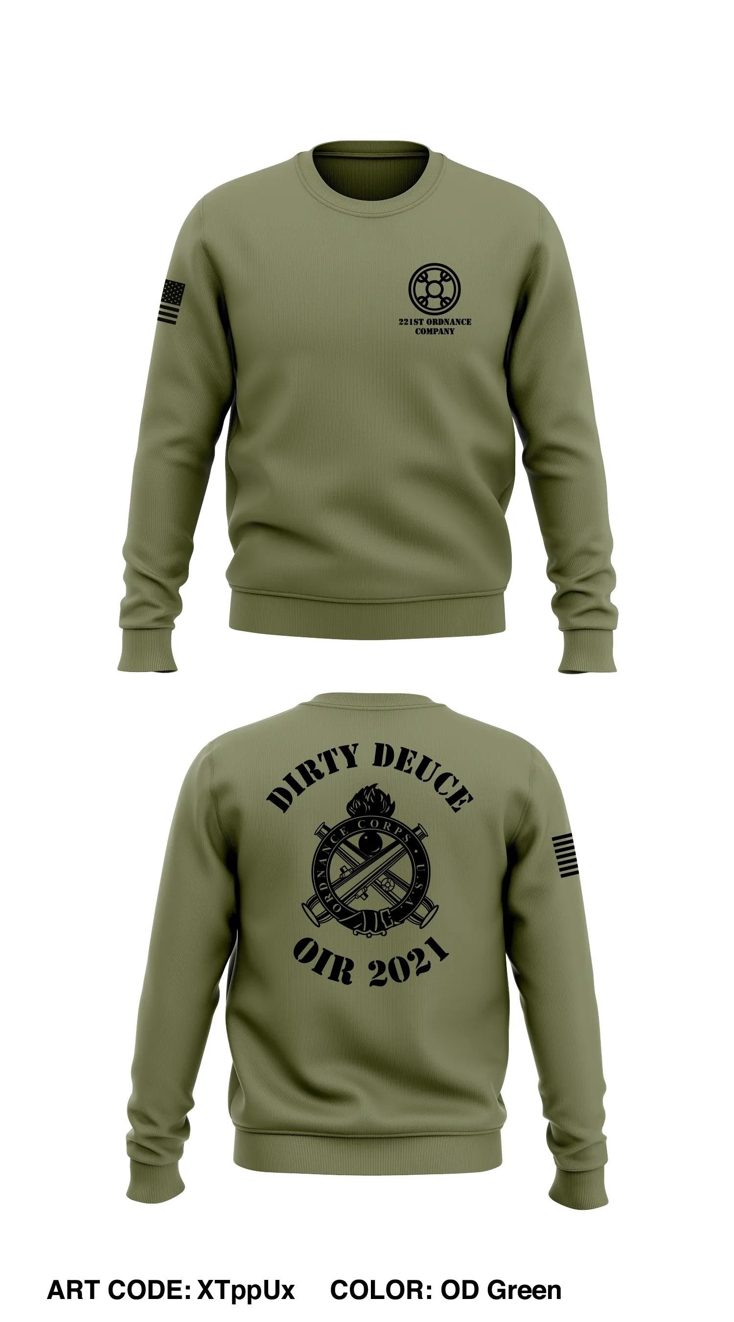 221st Ordnance Company   Store 1 Core Men's Crewneck Performance Sweatshirt - XTppUx