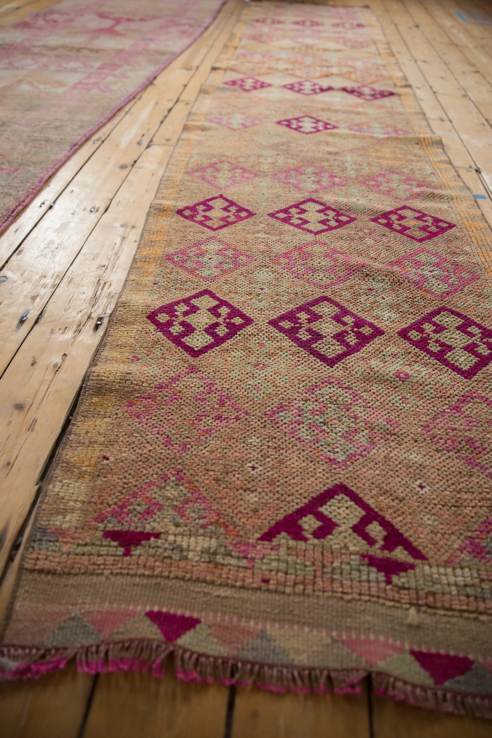 2.5x12.5 Vintage Distressed Kurd Rug Runner