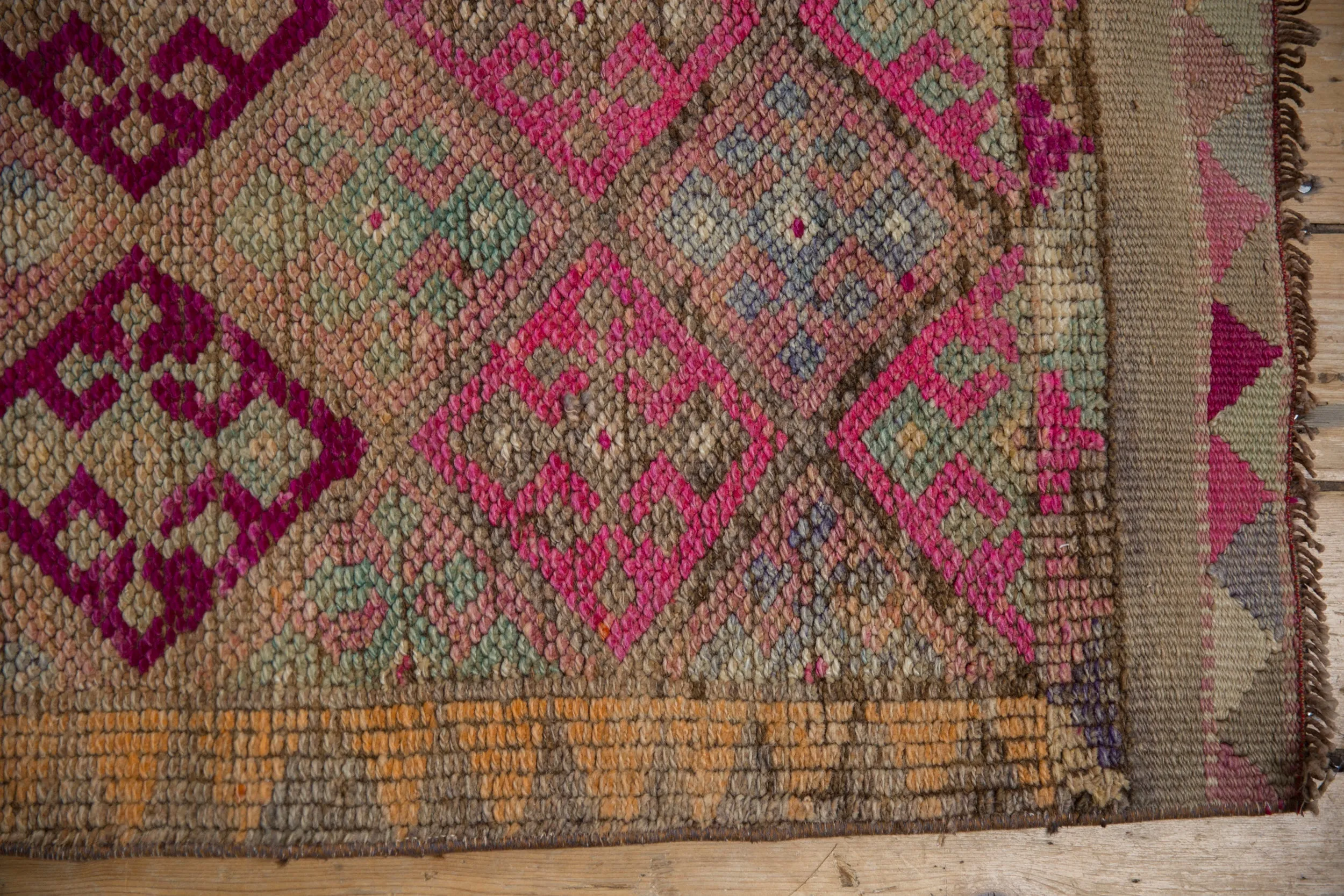 2.5x12.5 Vintage Distressed Kurd Rug Runner