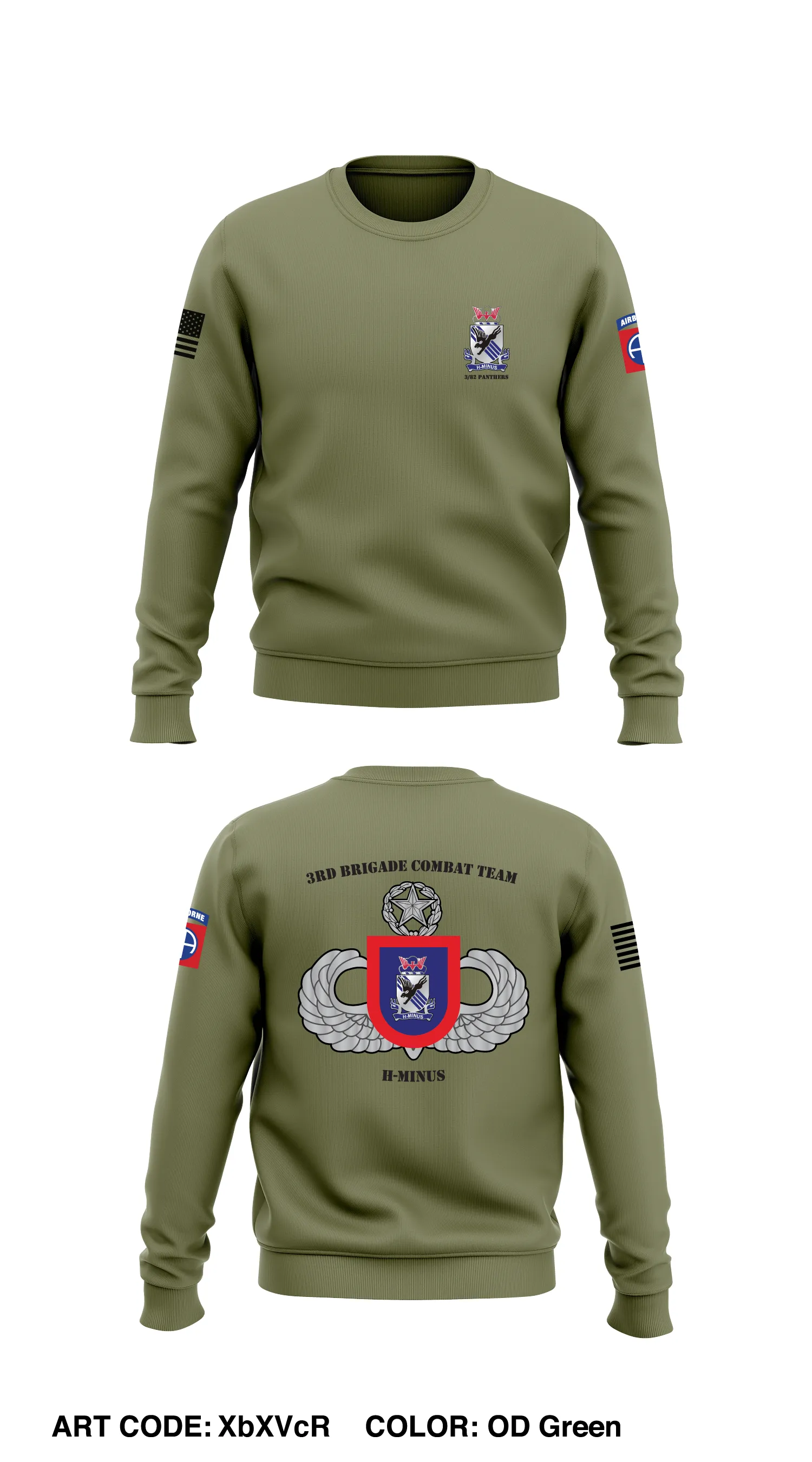 3 BCT 82ABN DIV Store 1 Core Men's Crewneck Performance Sweatshirt - XbXVcR
