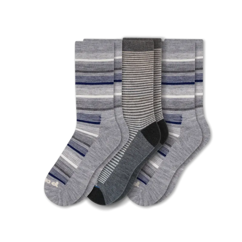 3 Pack - Men's Light-Weight Crew Pacas Socks
