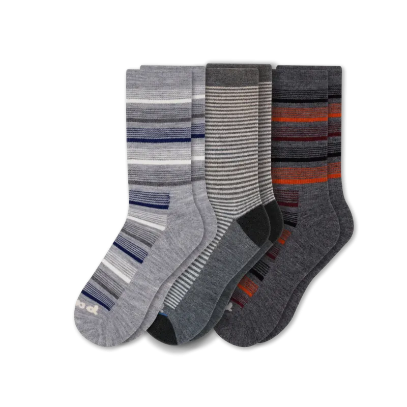 3 Pack - Men's Light-Weight Crew Pacas Socks