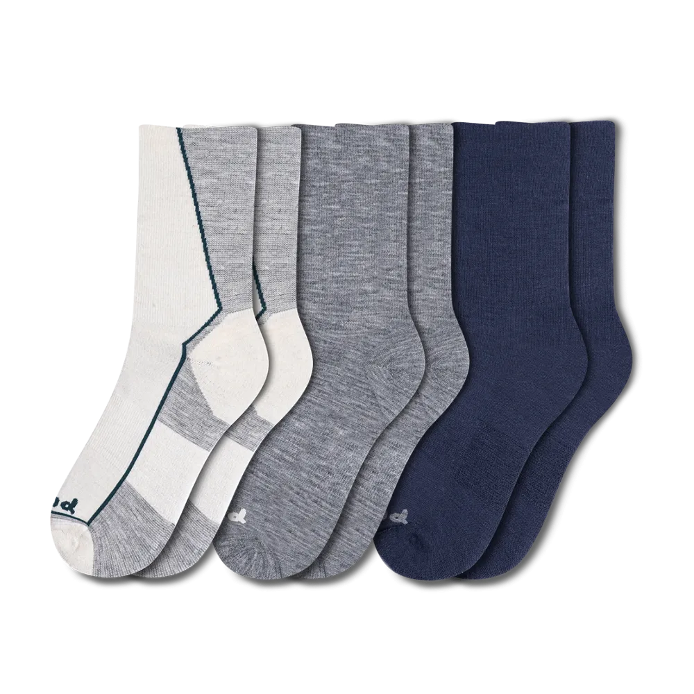 3 Pack - Men's Light-Weight Crew Pacas Socks