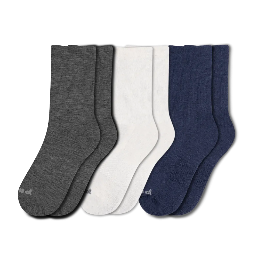 3 Pack - Men's Light-Weight Crew Pacas Socks