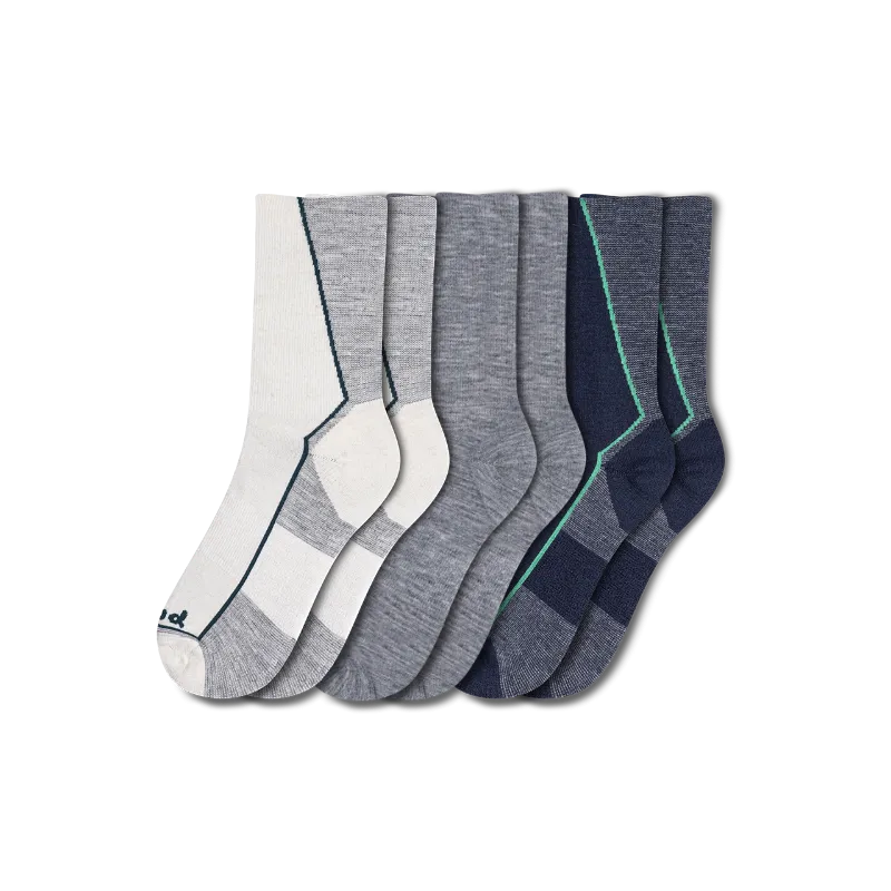3 Pack - Men's Light-Weight Crew Pacas Socks