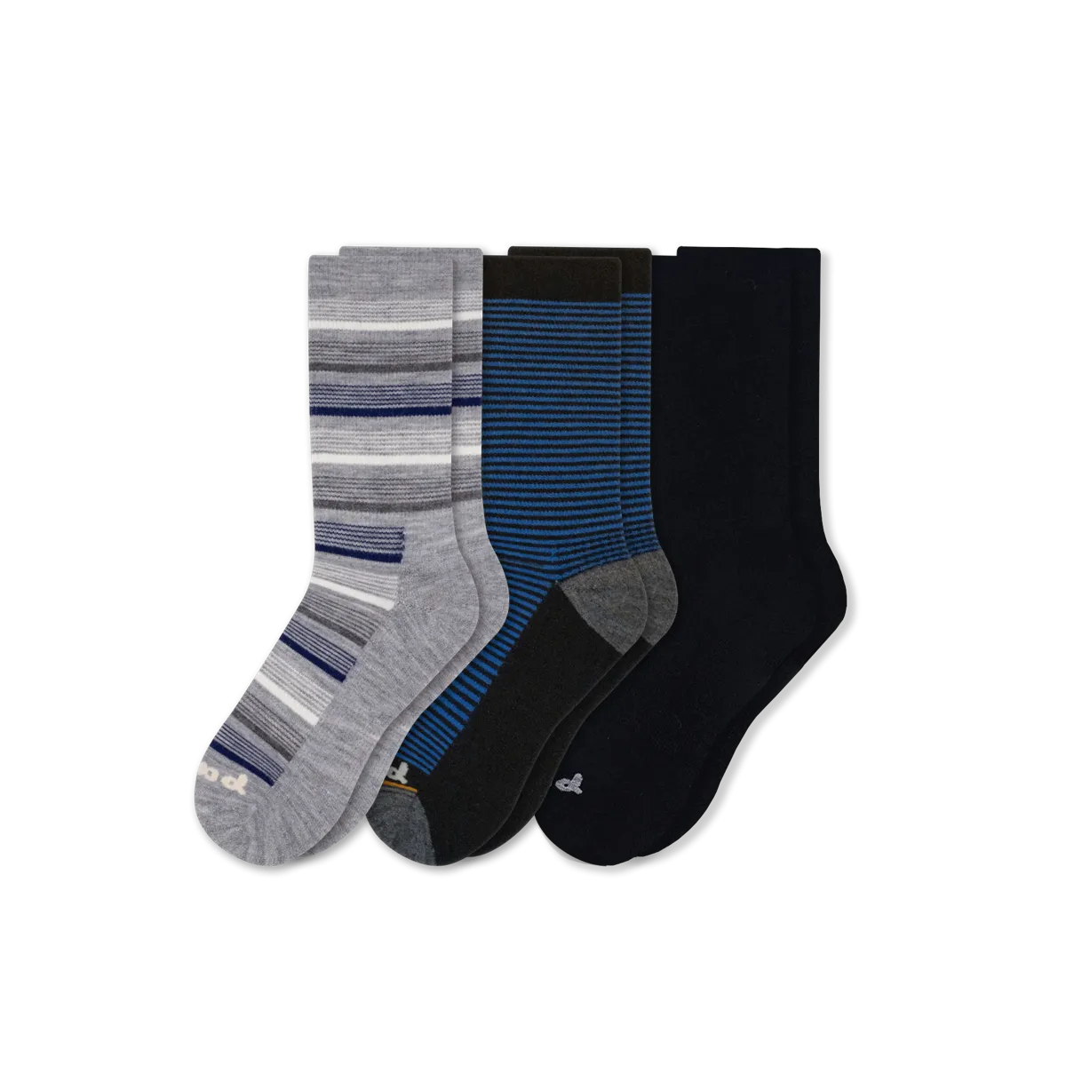 3 Pack - Men's Light-Weight Crew Pacas Socks