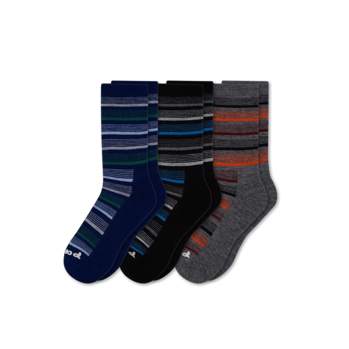 3 Pack - Men's Light-Weight Crew Pacas Socks