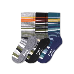 3 Pack - Men's Light-Weight Crew Pacas Socks