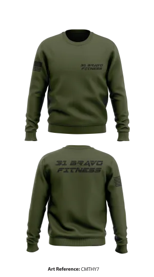 31 Bravo Fitness Store 1 Core Men's Crewneck Performance Sweatshirt - CmtHY7