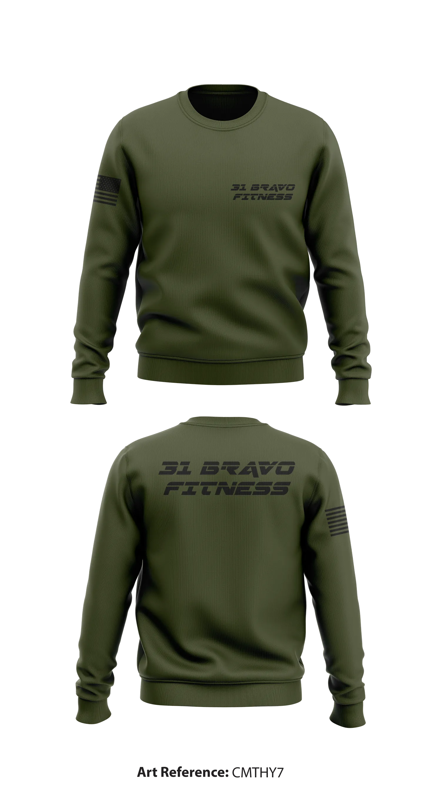 31 Bravo Fitness Store 1 Core Men's Crewneck Performance Sweatshirt - CmtHY7