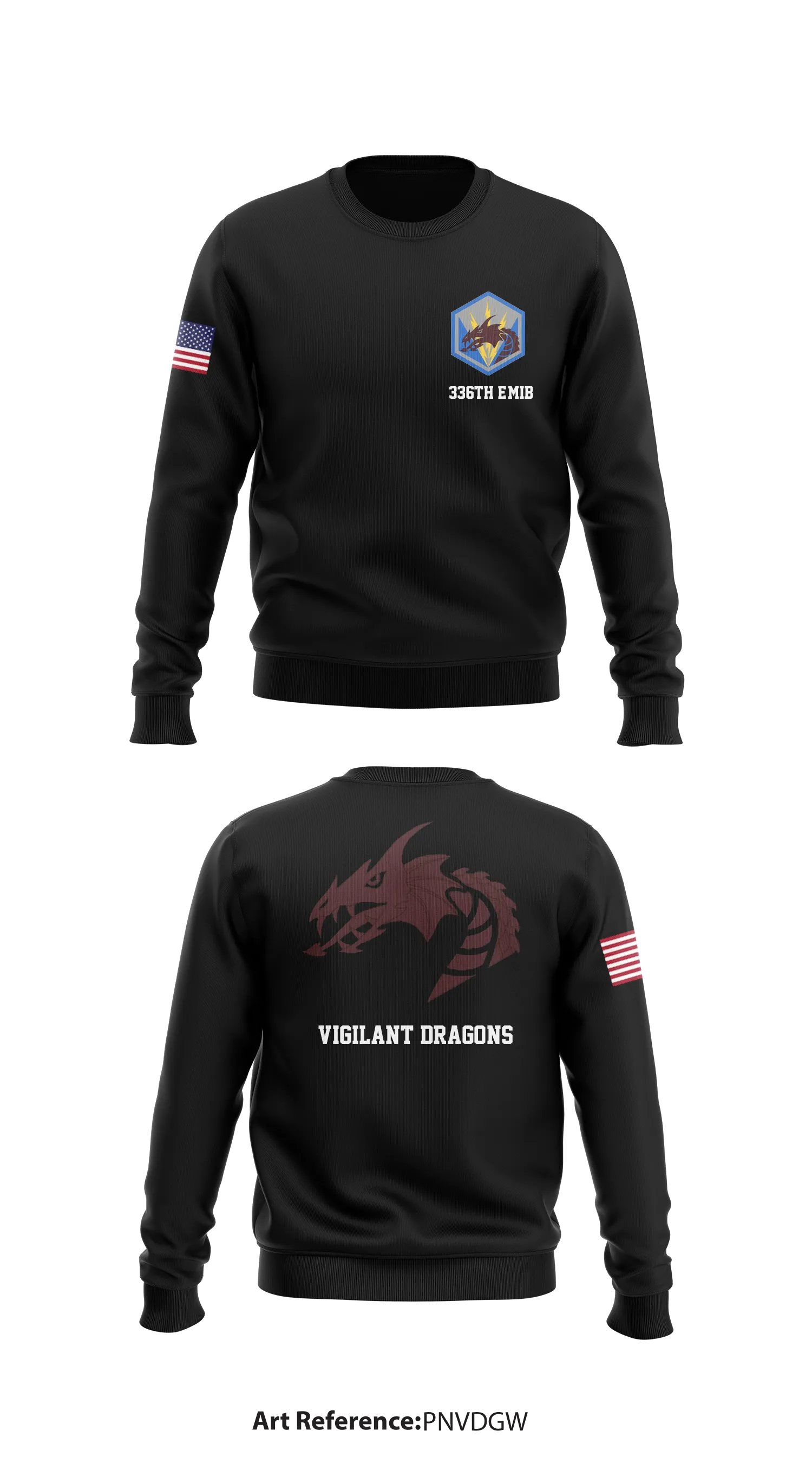 336TH E-MIB Store 1 Core Men's Crewneck Performance Sweatshirt - PNvDgW