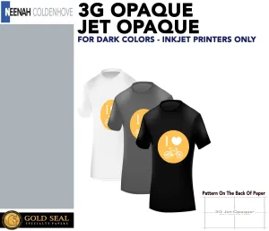 3G JET-OPAQUE® - Inkjet Heat Transfer Paper Roll