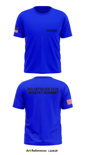 3rd Battalion 34th Infantry Regiment Store 1 Core Men's SS Performance Tee - Lq4K3P