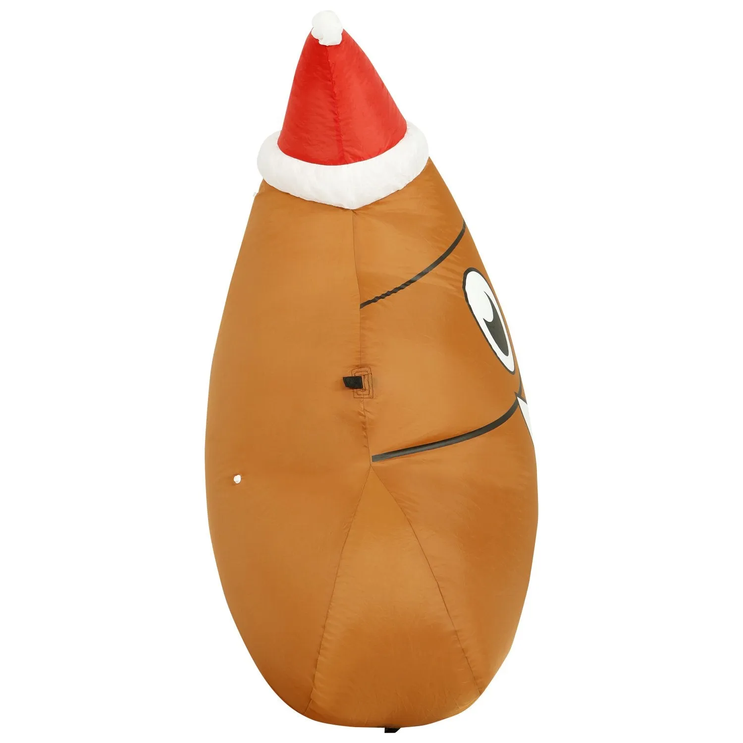4 ft Inflatable Christmas Poop Outdoor Decoration with LED Lights, Fan, and Stakes