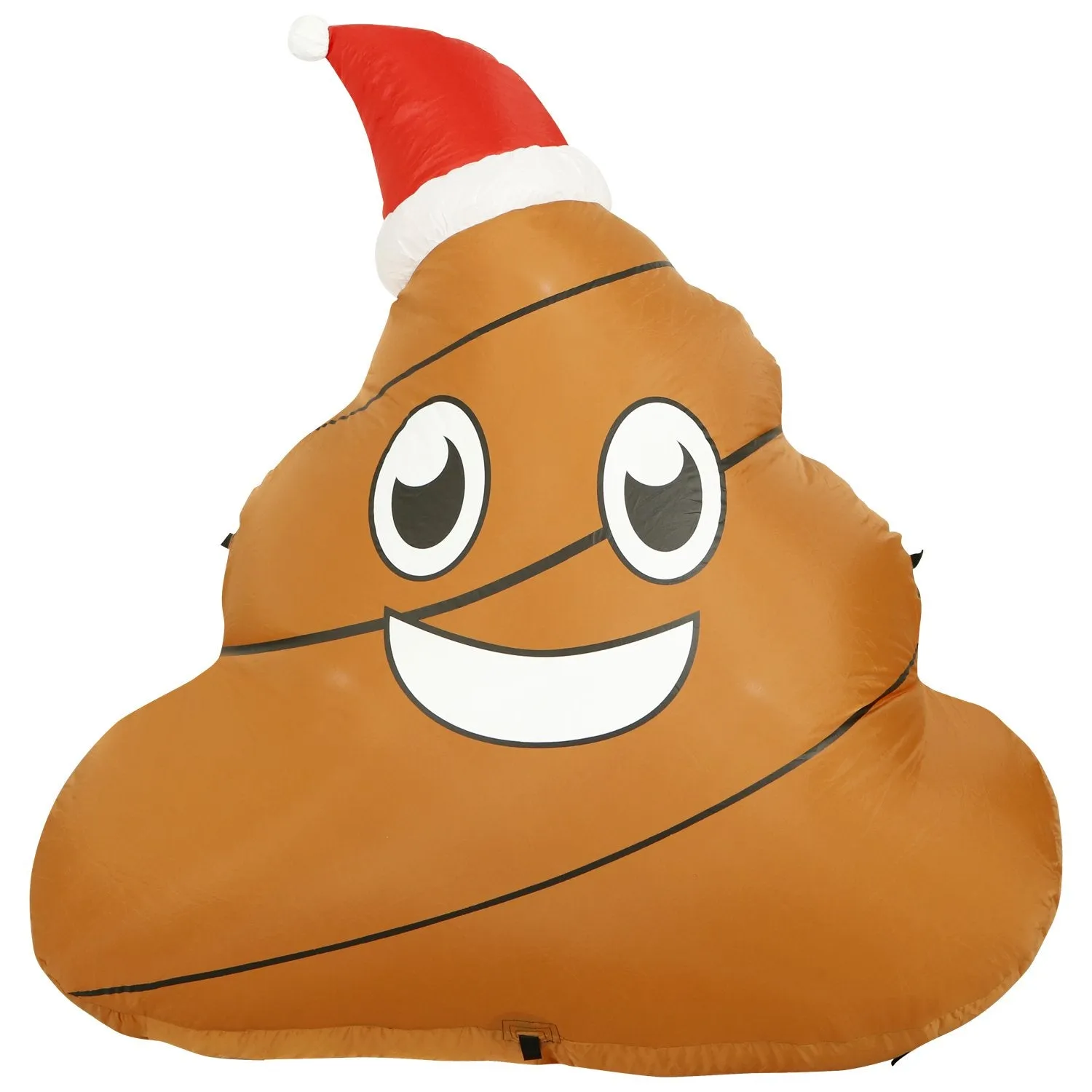 4 ft Inflatable Christmas Poop Outdoor Decoration with LED Lights, Fan, and Stakes