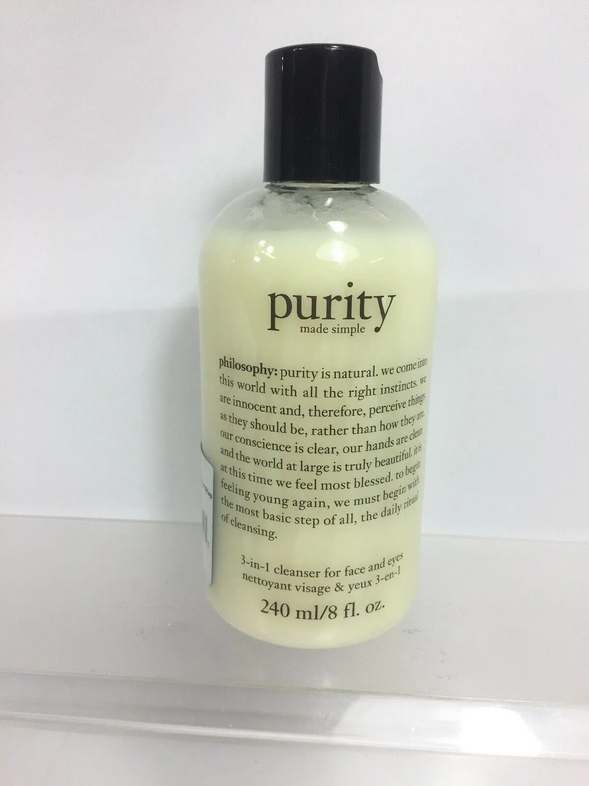 (4) Philosophy Purity Made Simple One Step Facial Cleanser 3in1 Face Eyes 8oz