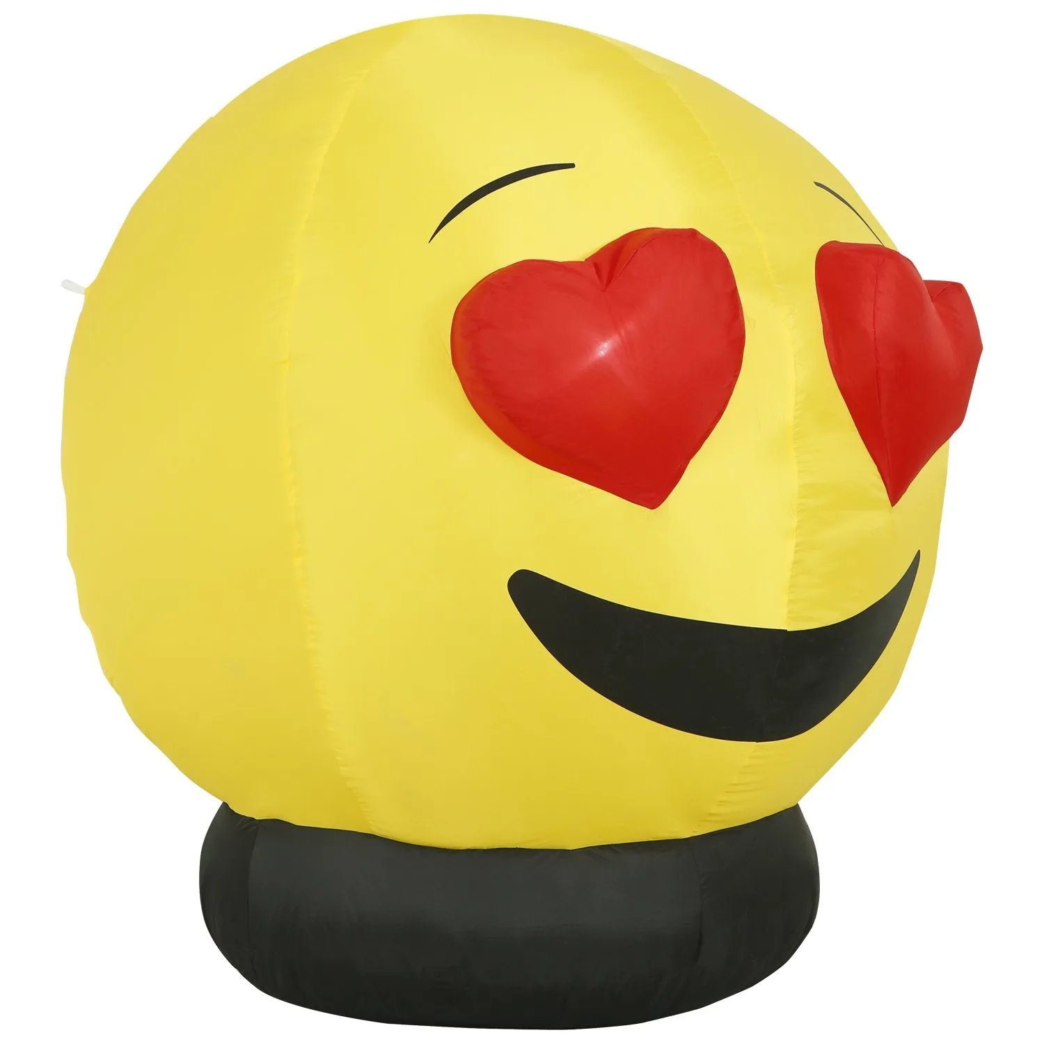 4.5 Ft Heart Eyes Emoji Inflatable Yard Decoration with Built-in Bulbs, Tie-Downs, and Fan
