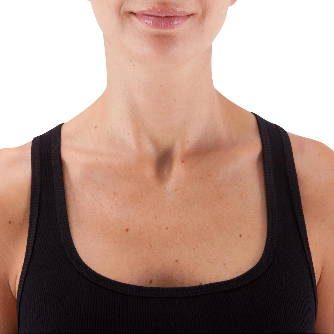 500 Women's Gentle Gym & Pilates Tank Top - Black