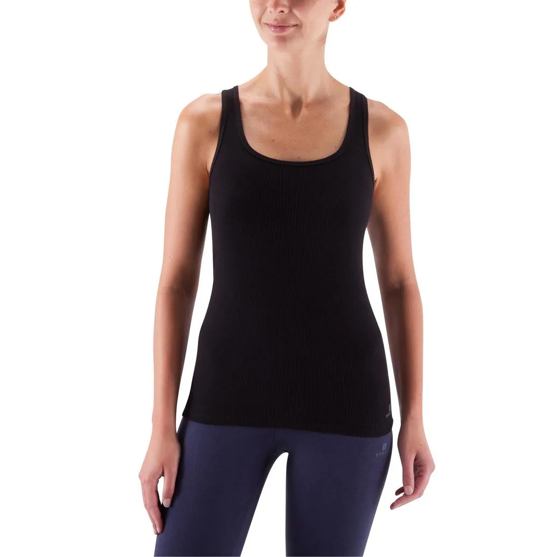 500 Women's Gentle Gym & Pilates Tank Top - Black